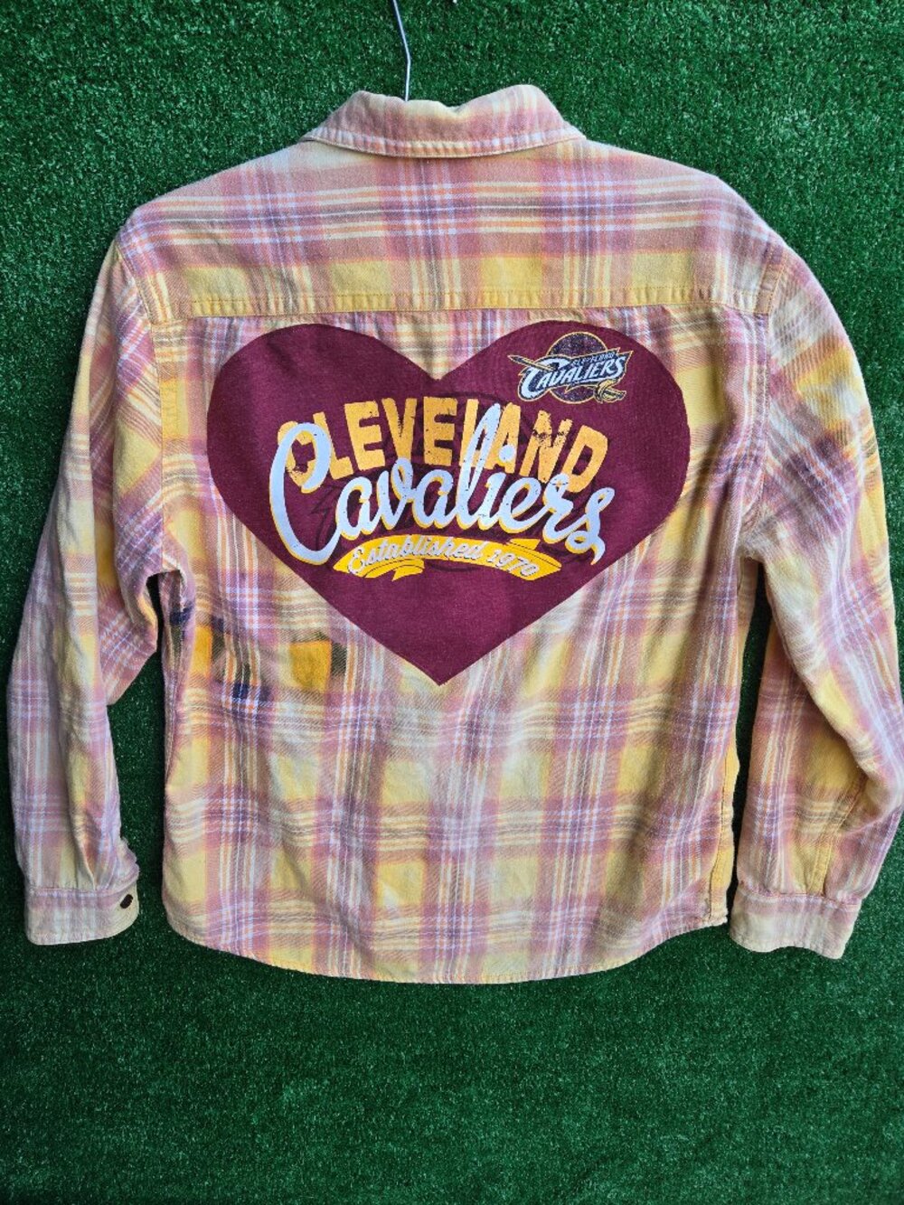 NBA Cleveland Cavaliers vintage flannel shirt upcycled